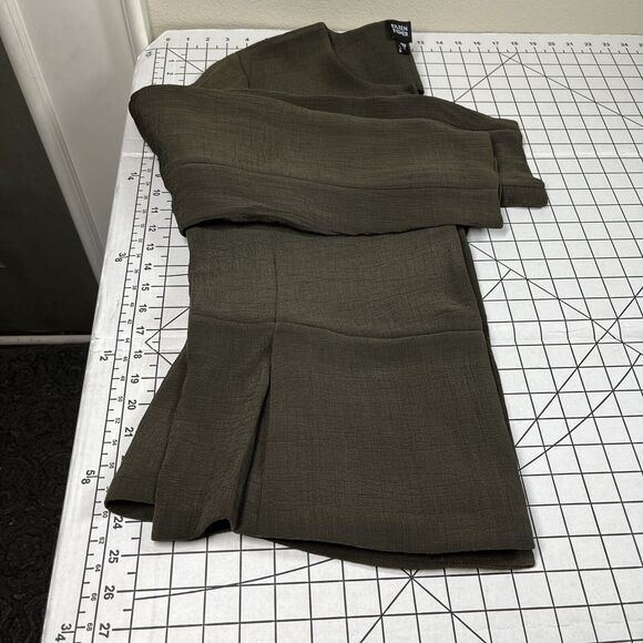 EILEEN FISHER Jacket Large Collarless Rayon Silk Blend Textured Brown Hook Eye - Picture 10 of 11